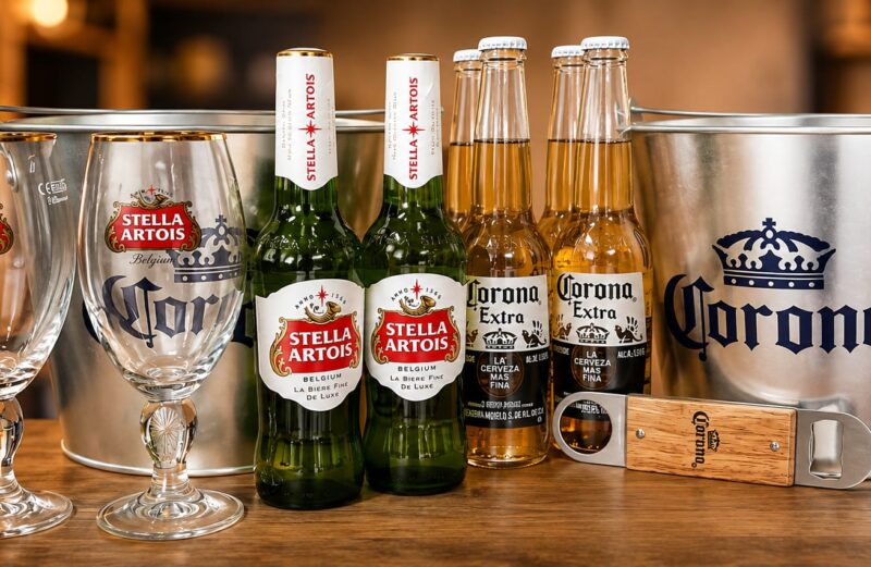 BSB ITALIA – Corona & Stella Box con Calici e Ice Bucket